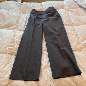 Banana Republic Camden pants gray wool pinstripe.